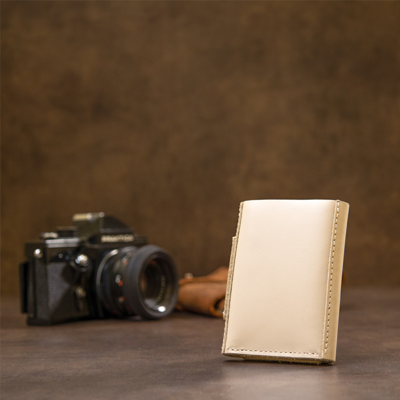 Небольшое портмоне унисекс GRANDE PELLE Бежевый