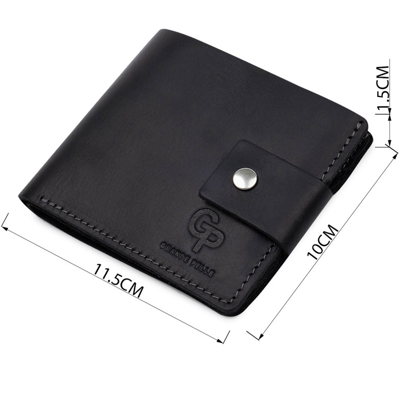 Невелике чоловіче портмоне GRANDE PELLE Чорний