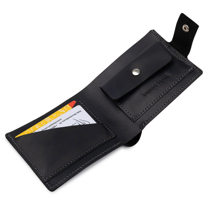 Невелике чоловіче портмоне GRANDE PELLE Чорний