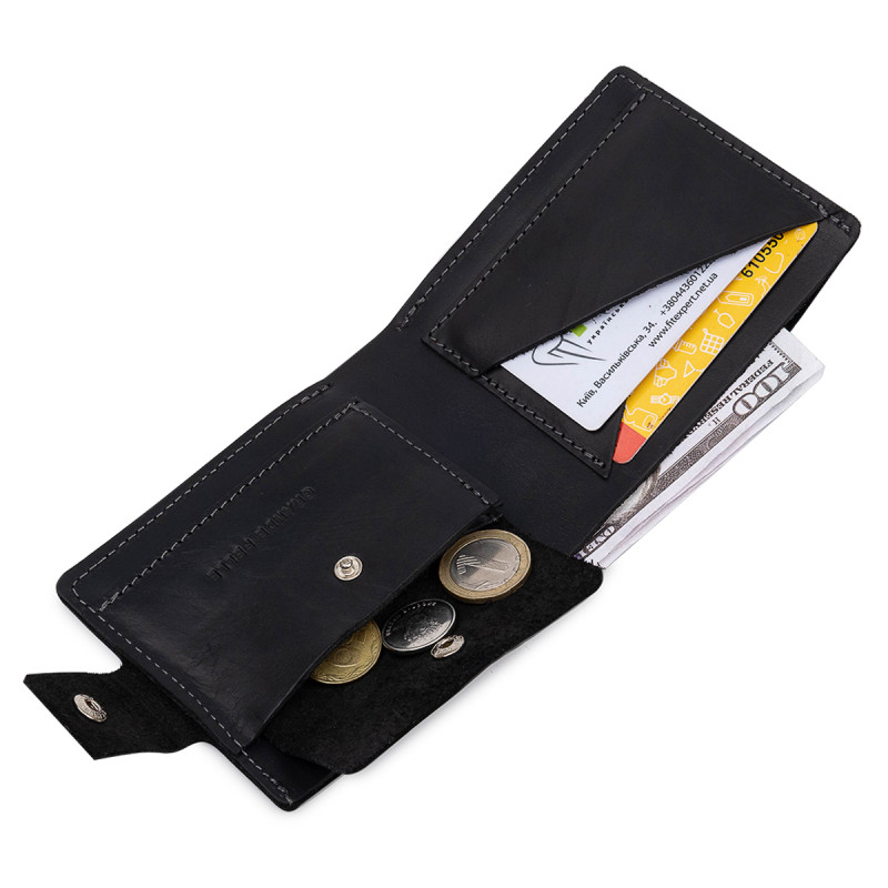 Невелике чоловіче портмоне GRANDE PELLE Чорний