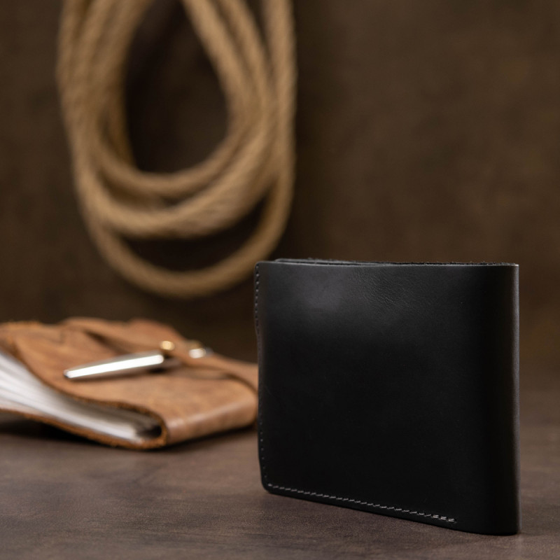 Невелике чоловіче портмоне GRANDE PELLE Чорний