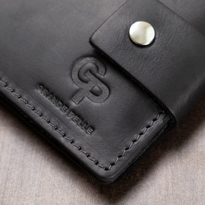 Невелике чоловіче портмоне GRANDE PELLE Чорний
