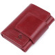 Практичне жіноче портмоне Grande Pelle Бордовий