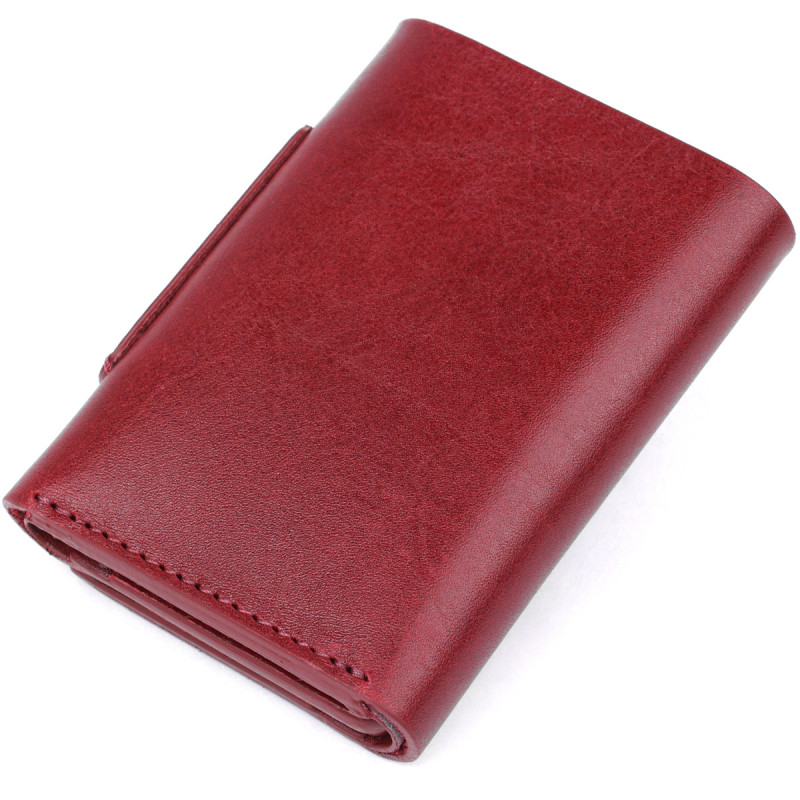 Практичне жіноче портмоне Grande Pelle Бордовий