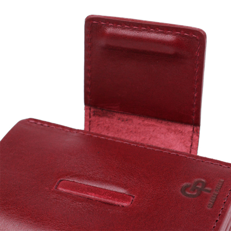 Практичне жіноче портмоне Grande Pelle Бордовий