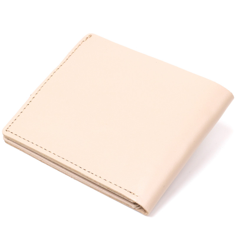 Стильне шкіряне портмоне Shvigel Бежевий