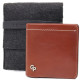 Чудовий шкіряний чоловічий гаманець Grande Pelle Коричневий