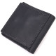Мужской кожаный кошелек с монетницей Сердце GRANDE PELLE Черный