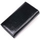 Лаковый женский кошелек с визитницей ST Leather Черный