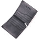 Компактный бумажник для денег из натуральной гладкой кожи ST Leather Черный