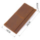 Тонкий мужской бумажник из натуральной винтажной кожи Vintage Коричневый