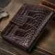 Интересный кошелек для мужчин из натуральной кожи с тиснением под крокодила CANPELLINI Коричневый
