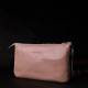 Чарівний жіночий клатч із натуральної зернистої шкіри GRANDE PELLE Пудровий