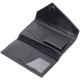 Стильний гаманець із монетницею зовні з натуральної шкіри GRANDE PELLE Чорний