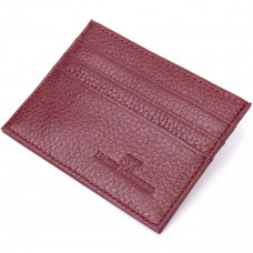 Практичный кард-кейс из натуральной кожи ST Leather Бордовый
