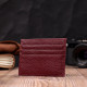 Практичный кард-кейс из натуральной кожи ST Leather Бордовый