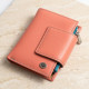 Гаманець з натуральної шкіри для жінок з цікавою монетницею ST Leather Помаранчевий