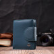 Красивое кожаное портмоне с монетницей снаружи для стильных женщин ST Leather Бирюзовый