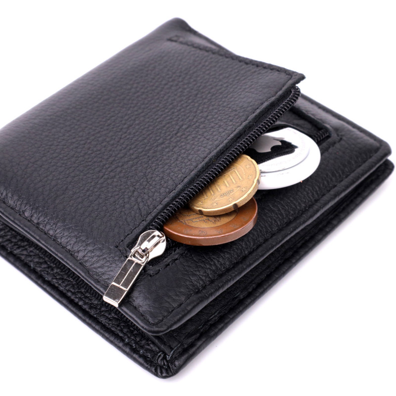 Универсальная модель кошелька из натуральной кожи ST Leather Черный