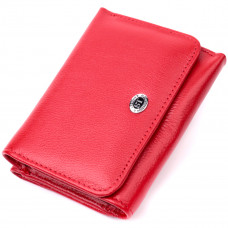 Горизонтальный кошелек для женщин из натуральной кожи ST Leather Красный