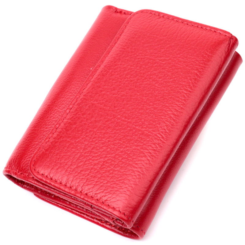 Горизонтальный кошелек для женщин из натуральной кожи ST Leather Красный