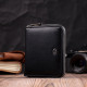 Портмоне для женщин на молнии в классическом цвете из натуральной кожи ST Leather Черный