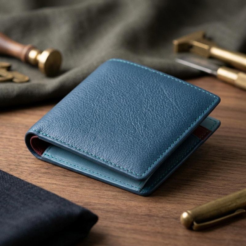 Стильный женский кошелек среднего размера из натуральной кожи ST Leather Бирюзовый