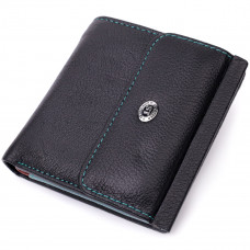 Женский оригинальный кошелек среднего размера из натуральной кожи ST Leather Черный