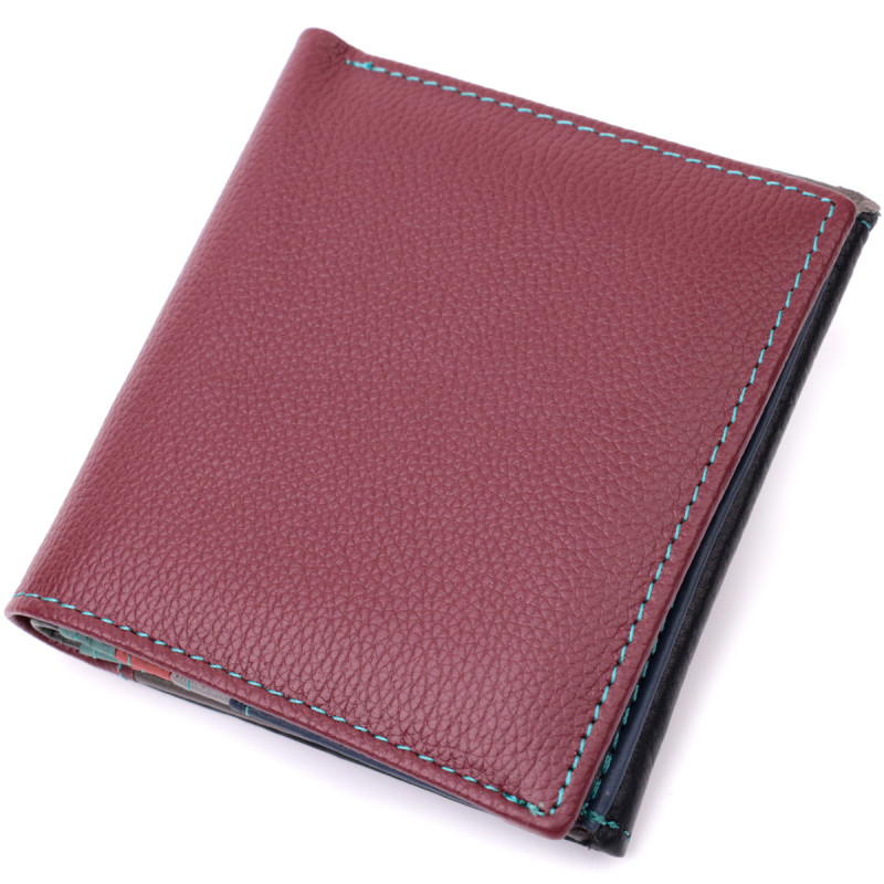 Стильный женский кошелек с оригинальной монетницей из натуральной кожи ST Leather Разноцветный