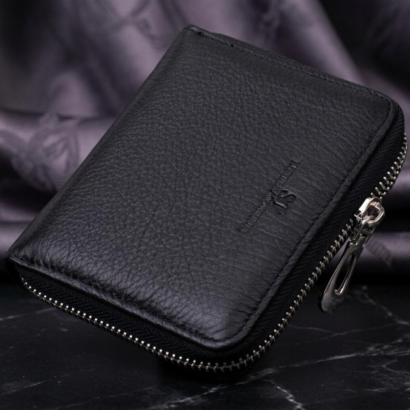 Відмінний жіночий гаманець з натуральної шкіри ST Leather Чорний