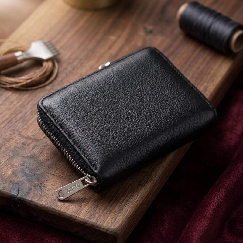 Відмінний жіночий гаманець з натуральної шкіри ST Leather Чорний