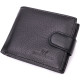 Небольшой вместительный кошелек из натуральной кожи ST Leather Черный