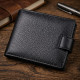 Невеликий місткий гаманець із натуральної шкіри ST Leather Чорний