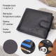 Невеликий місткий гаманець із натуральної шкіри ST Leather Чорний