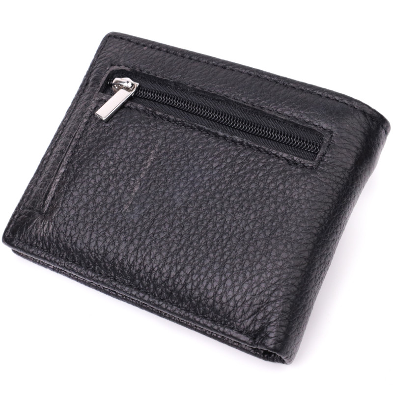 Качественный зажим из натуральной кожи ST Leather Черный