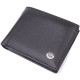 Компактное мужское портмоне из натуральной кожи ST Leather Черный