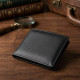 Компактне чоловіче портмоне з натуральної шкіри ST Leather Чорний