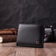 Компактное мужское портмоне из натуральной кожи ST Leather Черный