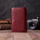 Кожаный женский кошелек в три сложения ST Leather Бордовый