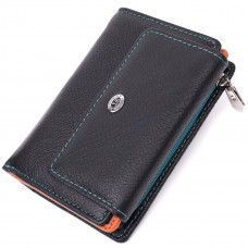 Стильный кошелек для женщин из натуральной кожи ST Leather Черный