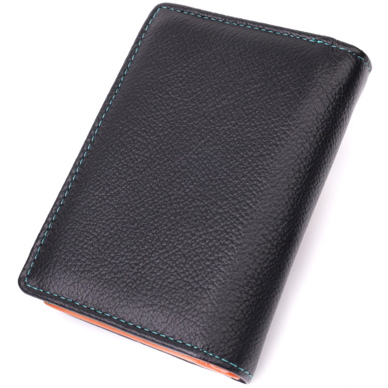 Стильный кошелек для женщин из натуральной кожи ST Leather Черный