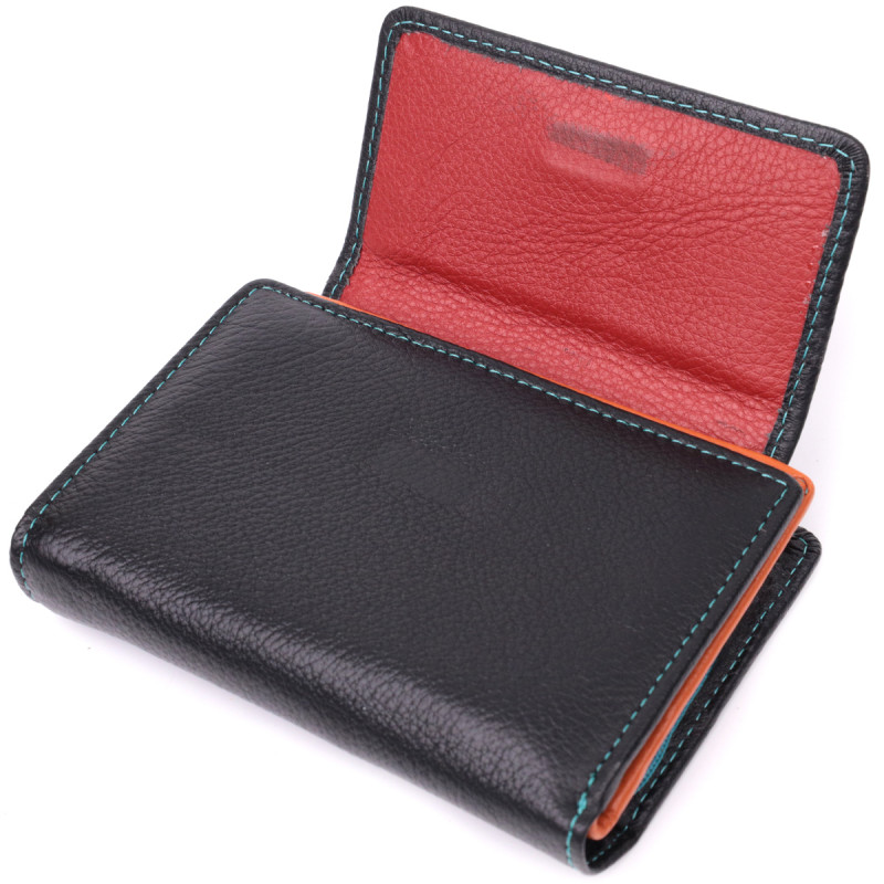 Стильный кошелек для женщин из натуральной кожи ST Leather Черный