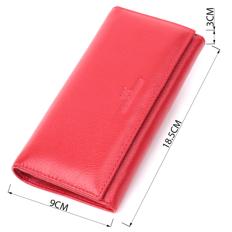 Отменный женский кошелек из натуральной кожи ST Leather Красный