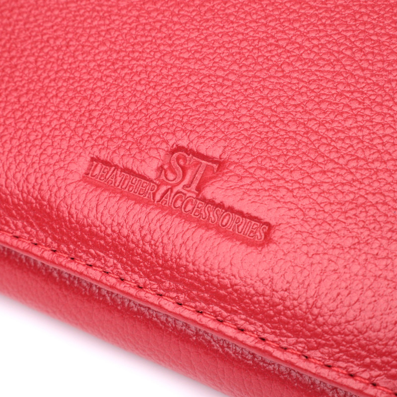 Отменный женский кошелек из натуральной кожи ST Leather Красный