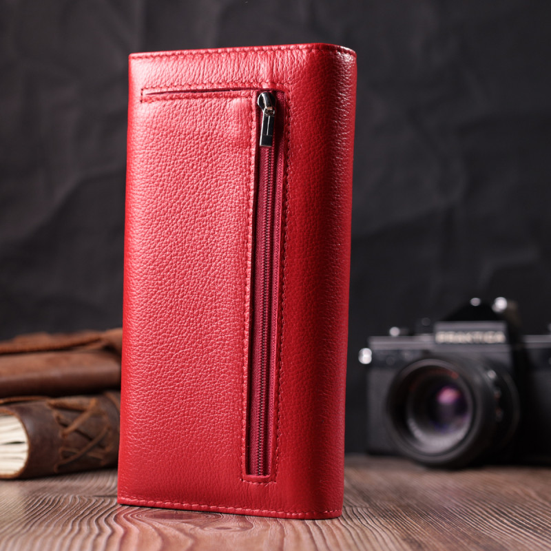Отменный женский кошелек из натуральной кожи ST Leather Красный