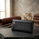 Женский вертикальный кошелек на магнитах из натуральной кожи ST Leather Черный