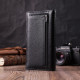 Женский вертикальный кошелек на магнитах из натуральной кожи ST Leather Черный