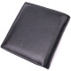 Компактный женский кошелек с монетницей снаружи из натуральной кожи ST Leather Черный