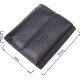 Компактный женский кошелек с монетницей снаружи из натуральной кожи ST Leather Черный