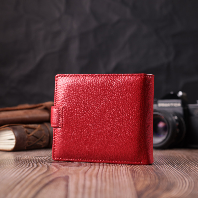 Жіночий трендовий гаманець із натуральної шкіри ST Leather Червоний